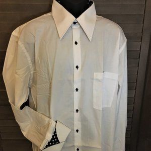 Paul Alexander Vintage White with Polka Cuff Men